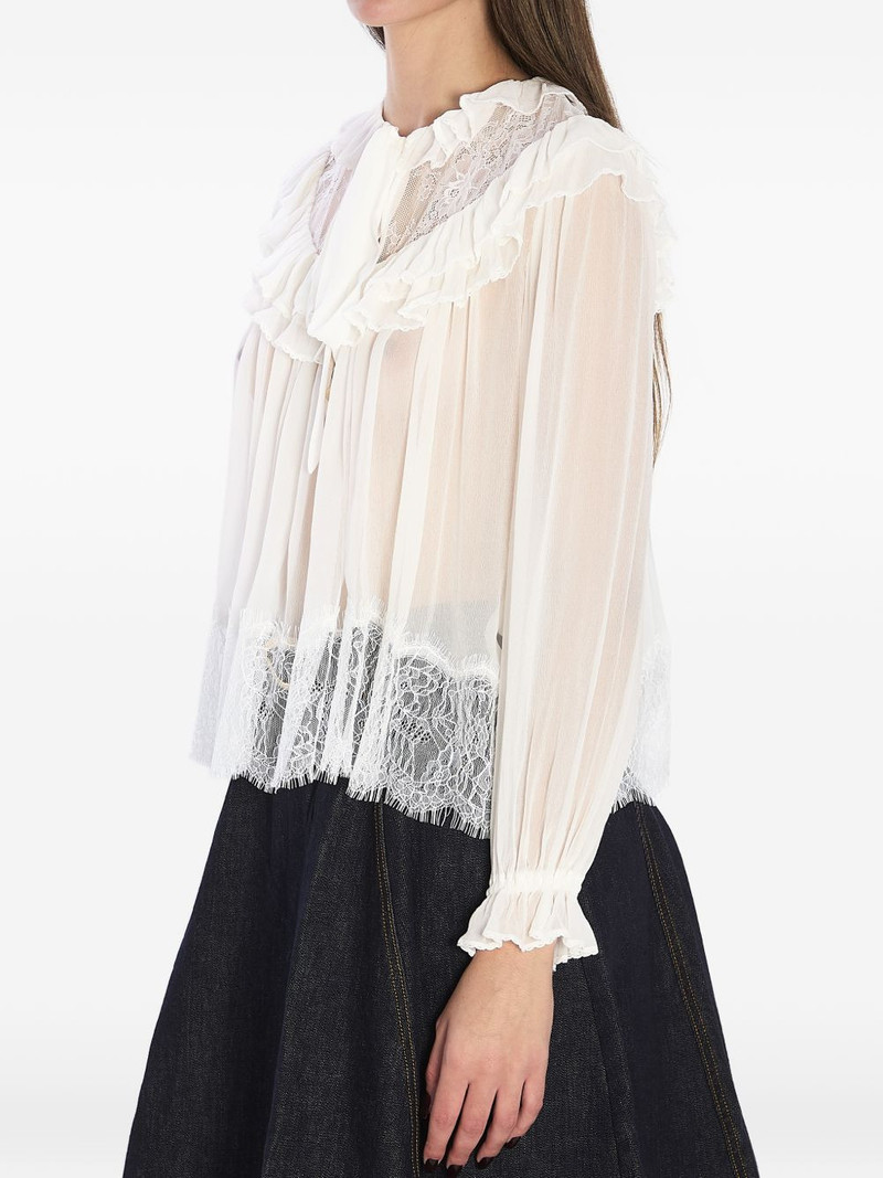 self-portrait lace ruffled top outlook