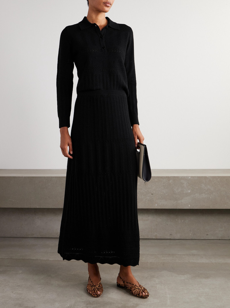 ERES Rythmee Pointelle-knit Wool And Cashmere-blend Maxi Skirt outlook