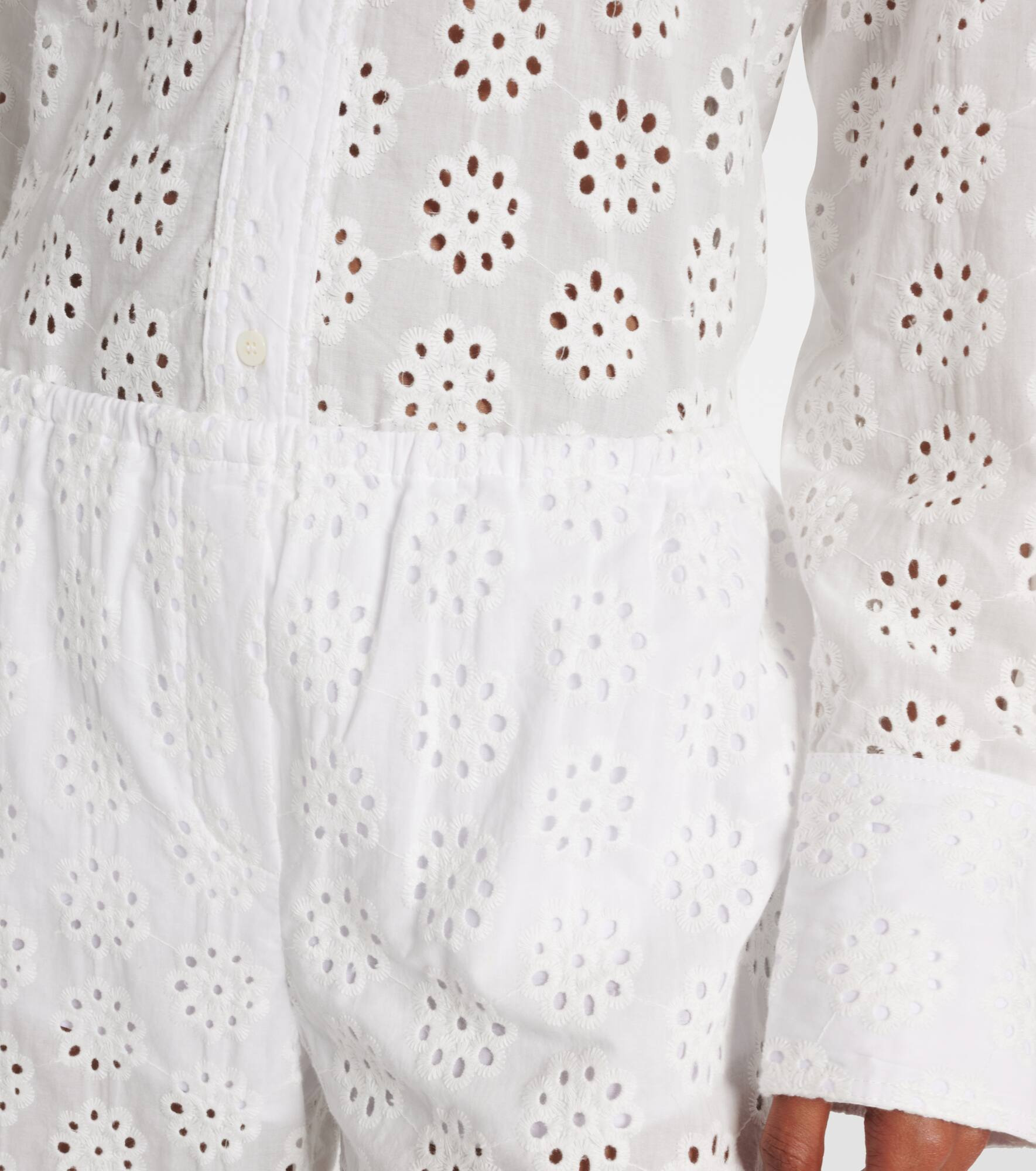 Bonfire eyelet cotton wide-leg pants - 4