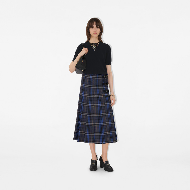 Burberry Check Wool Midi Kilt outlook