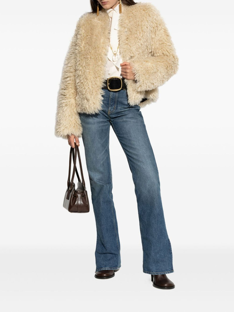 STAND STUDIO long-sleeved faux-fur jacket outlook