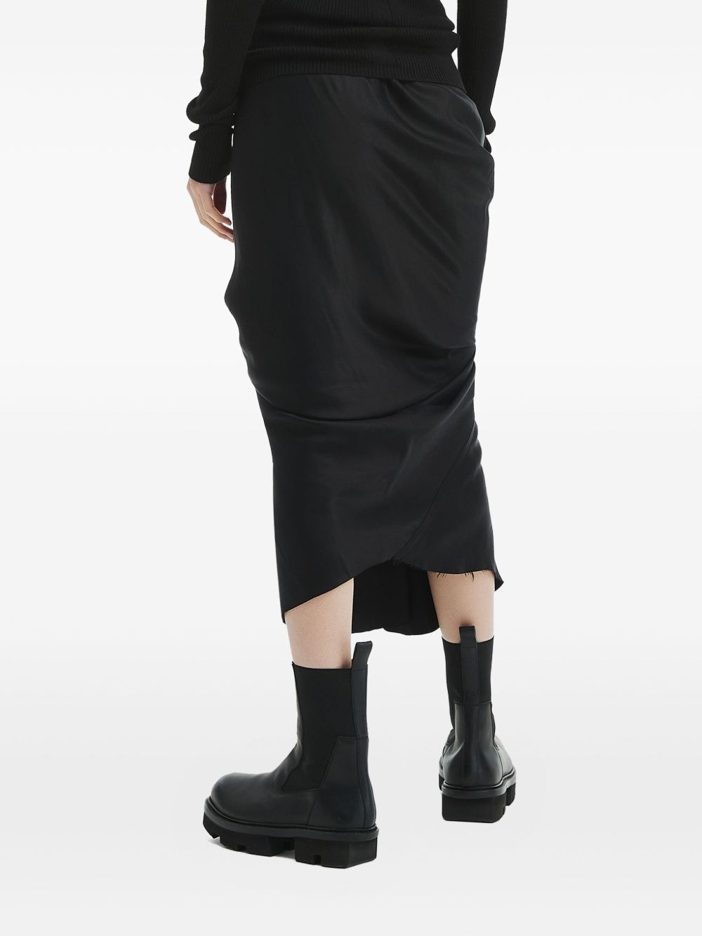 Seb draped asymmetrical midi skirt - 4