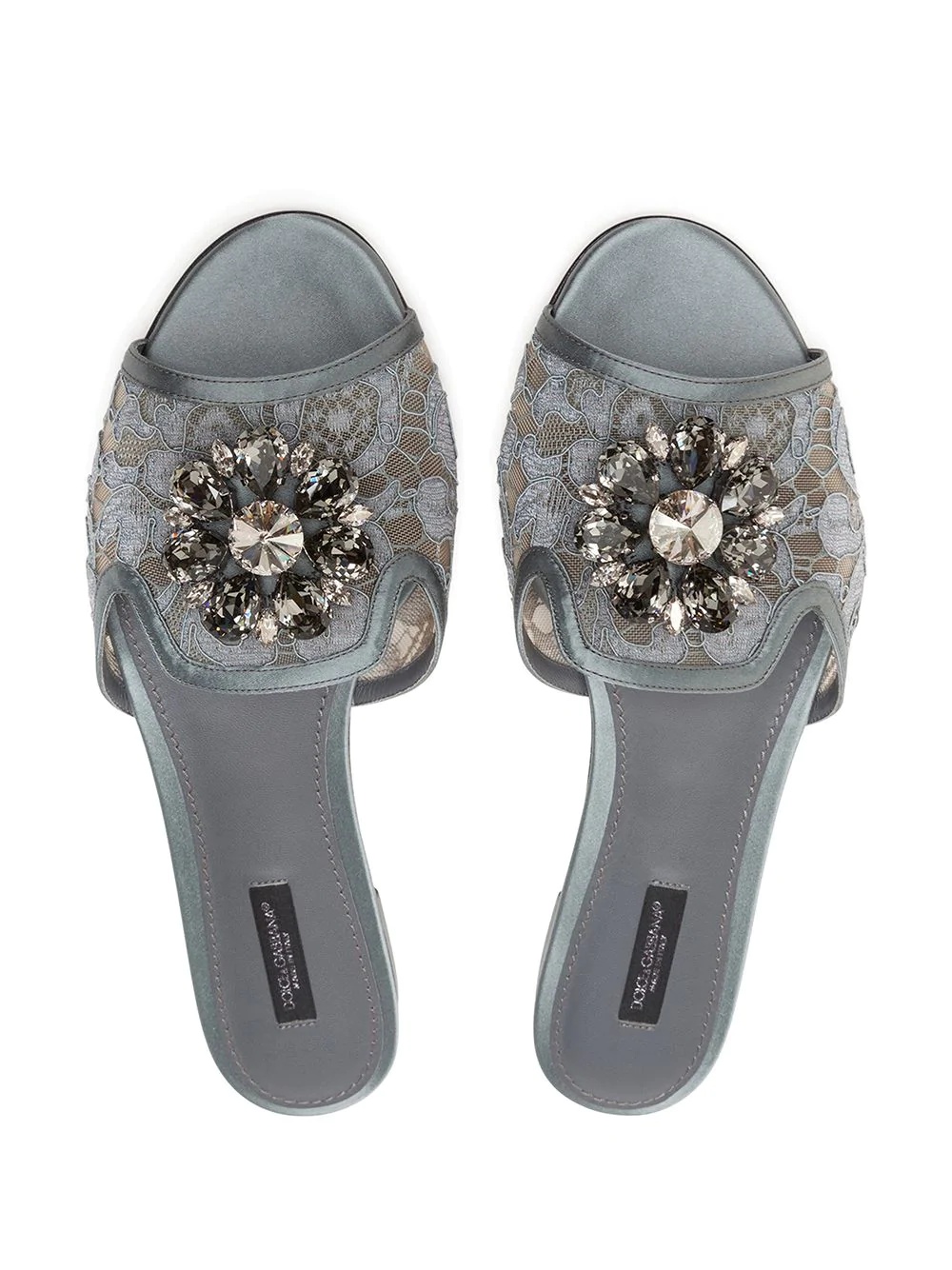 embellished-detail slip-on sandals - 4