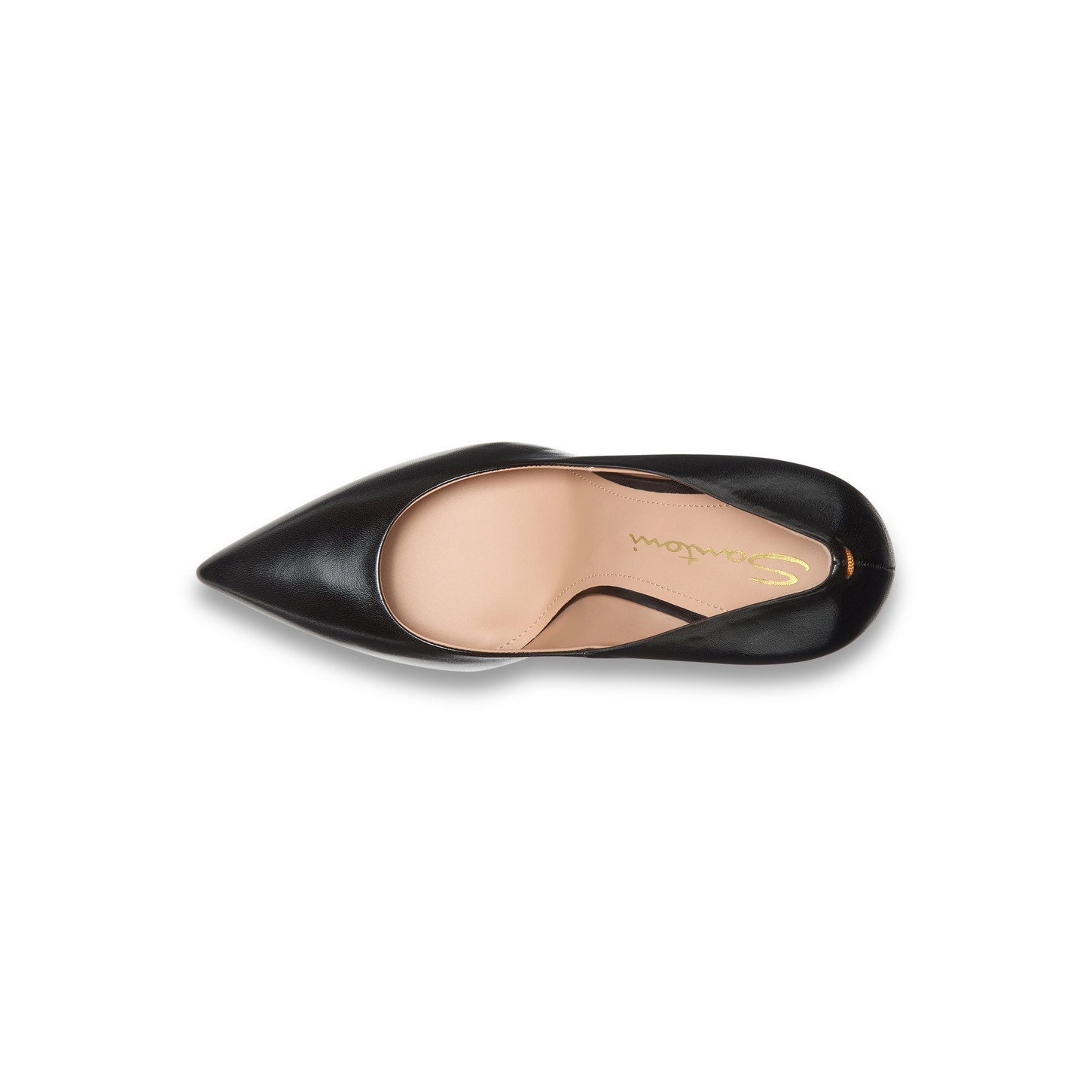 Women's black leather high-heel pump - 4