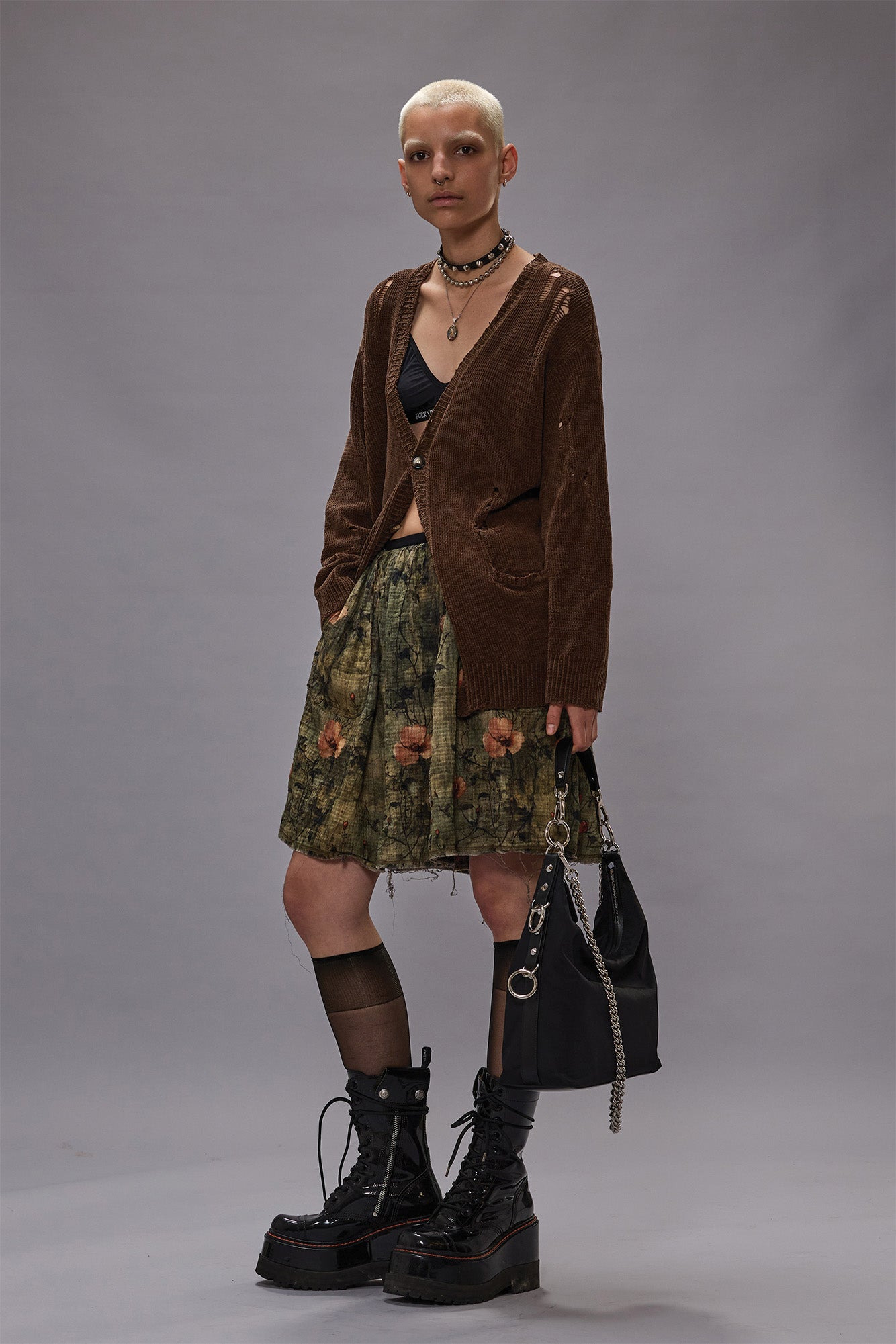 REVERSIBLE KNEE-LENGTH KILT SKIRT - 3