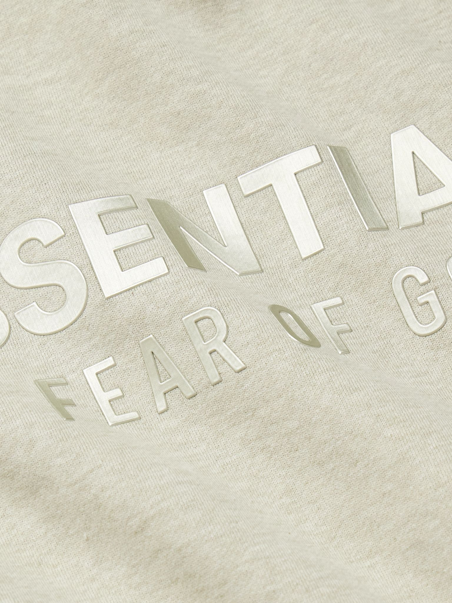 Oversized Logo-Appliquéd Cotton-Blend Jersey Hoodie Stone - 5