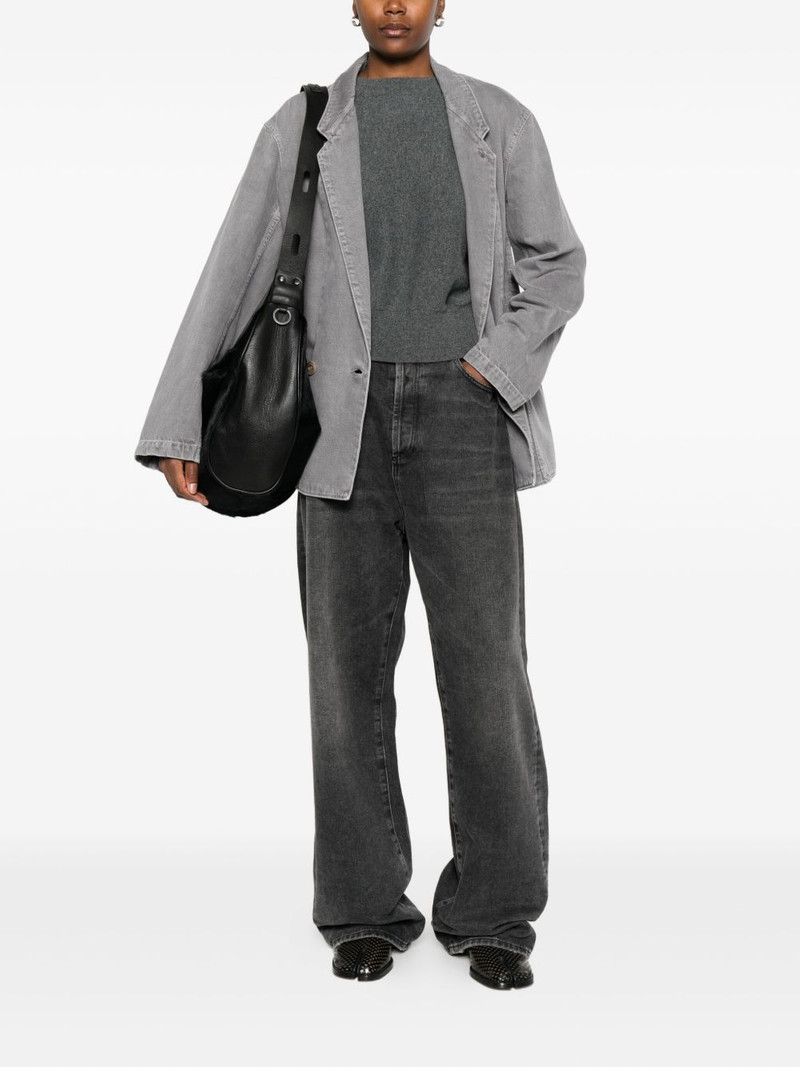 extreme cashmere belle felt long-sleeve sweater outlook