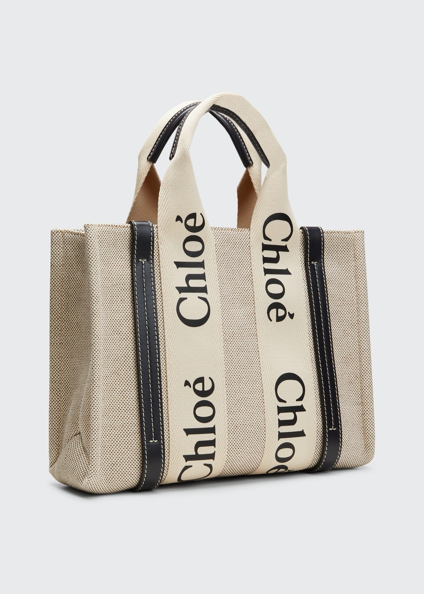 Woody Small Logo Canvas Tote Bag - 3