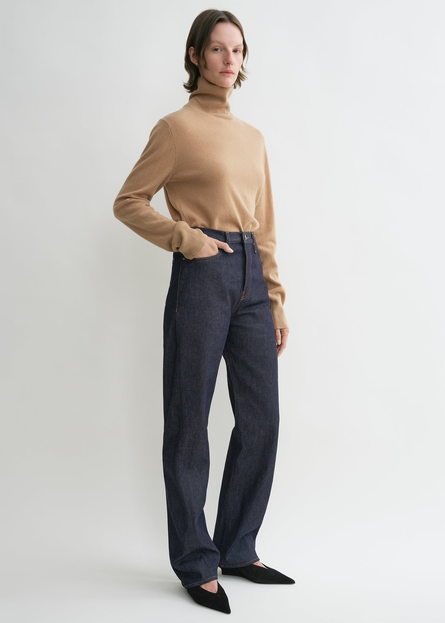 Twisted seam denim full length raw - 3