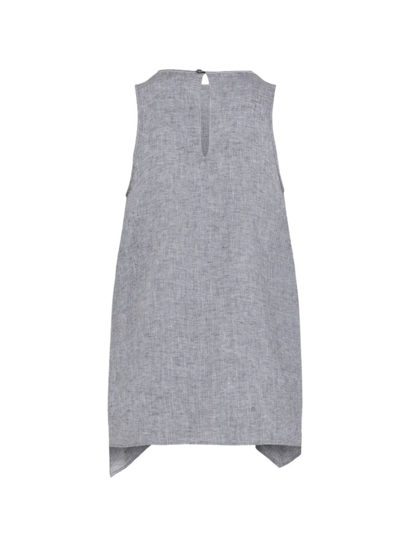 PESERICO keyhole asymmetrical blouse outlook