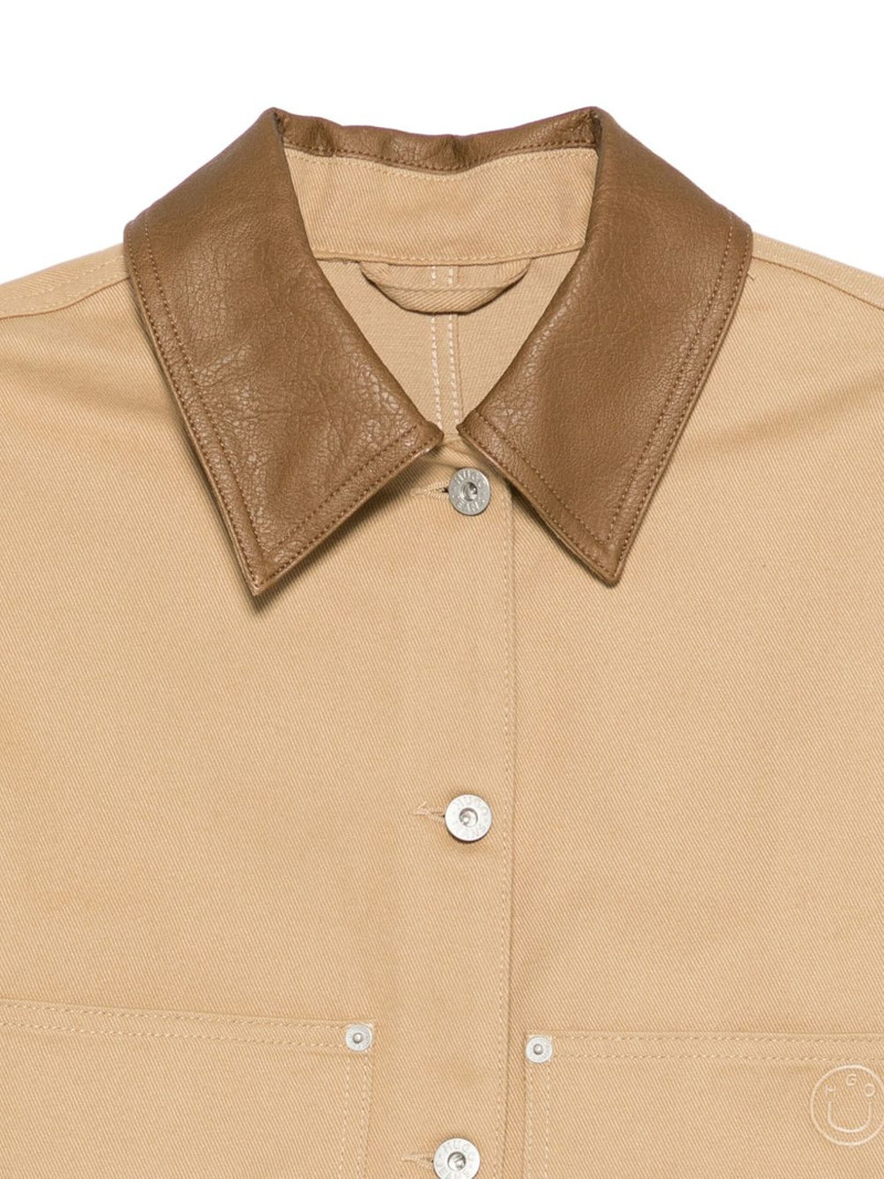 contrasting-collar cropped jacket 3