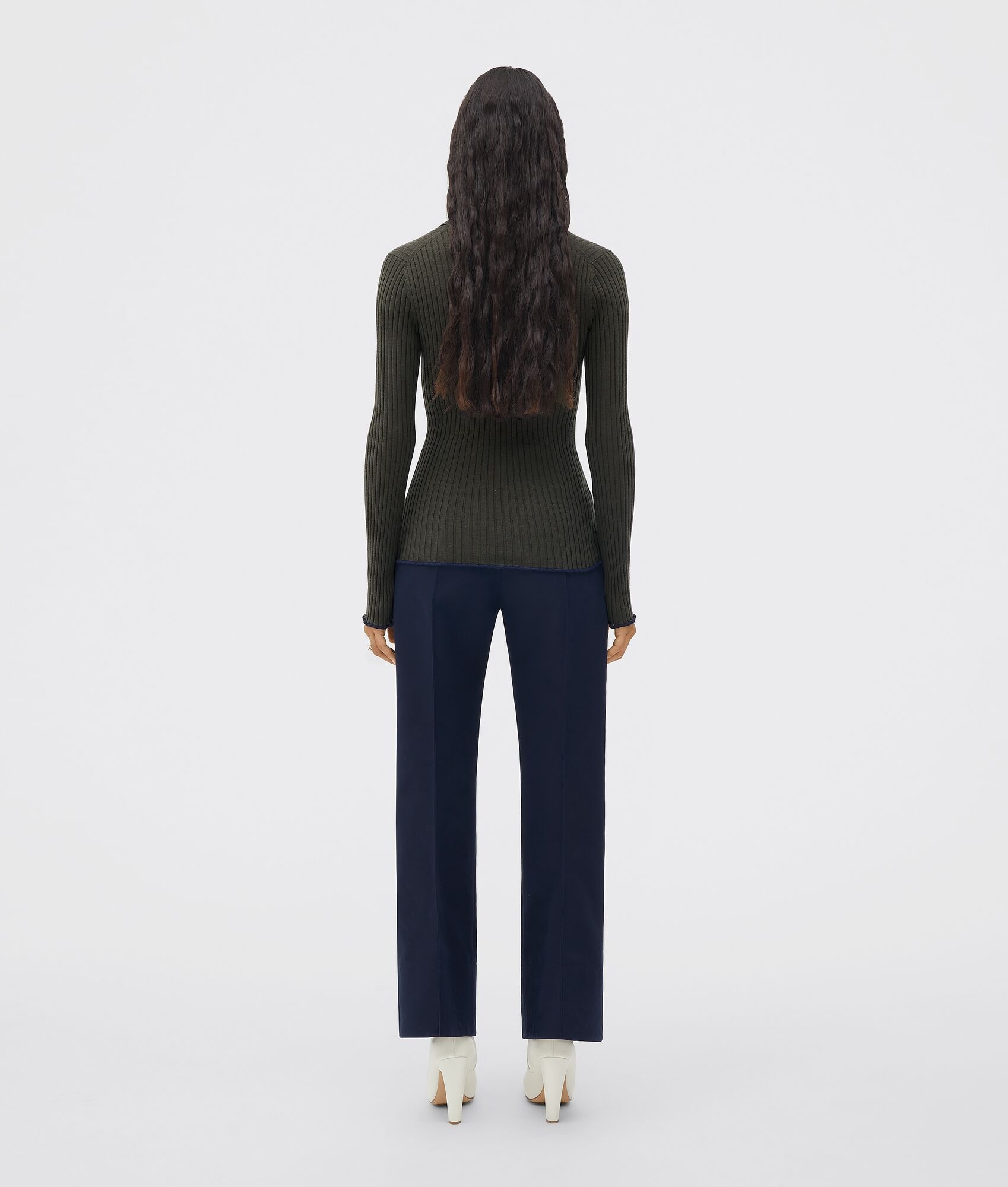 lightweight cashmere and silk ribbed jumper - 3