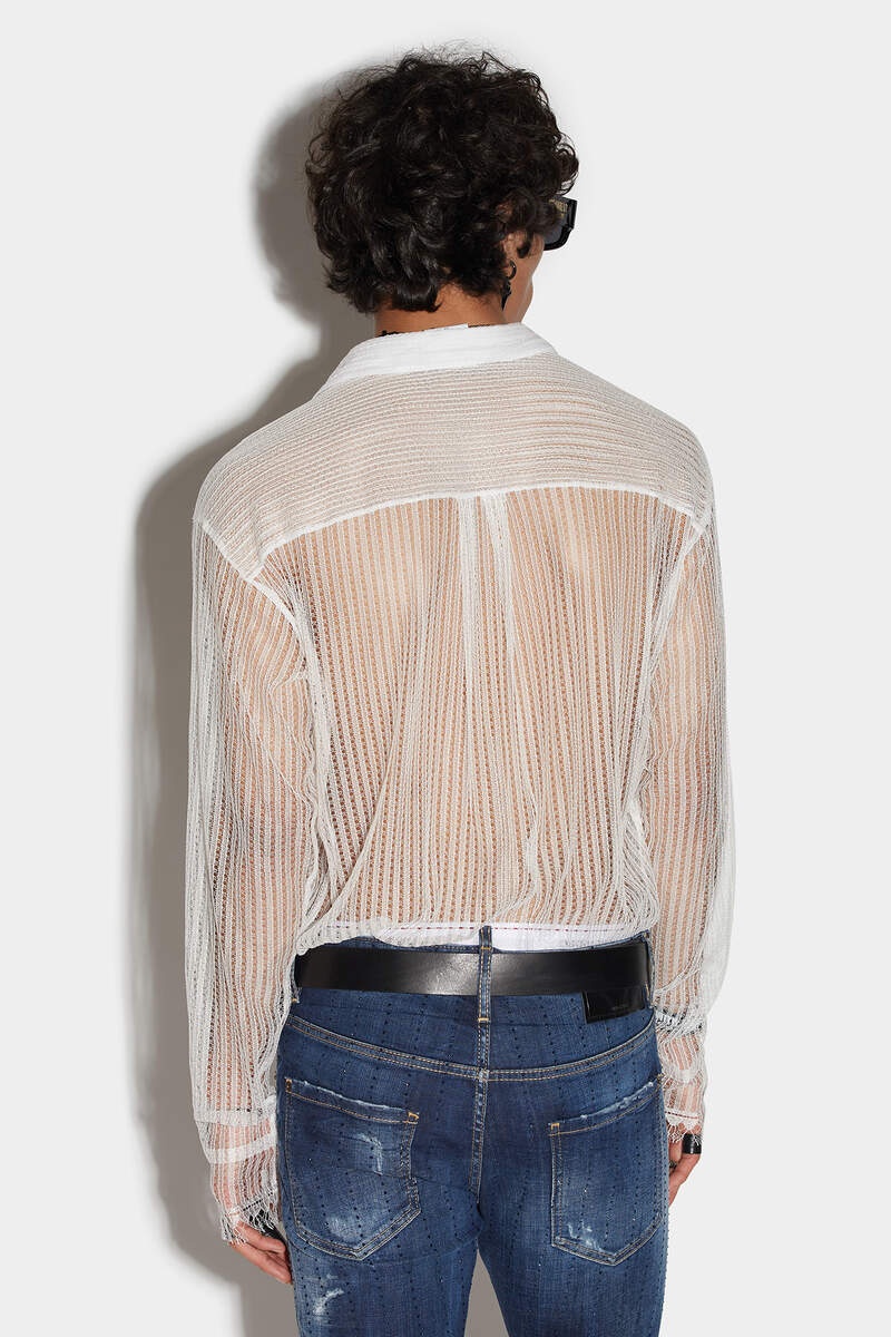 LACE DROPPED SHOULDER SHIRT - 2