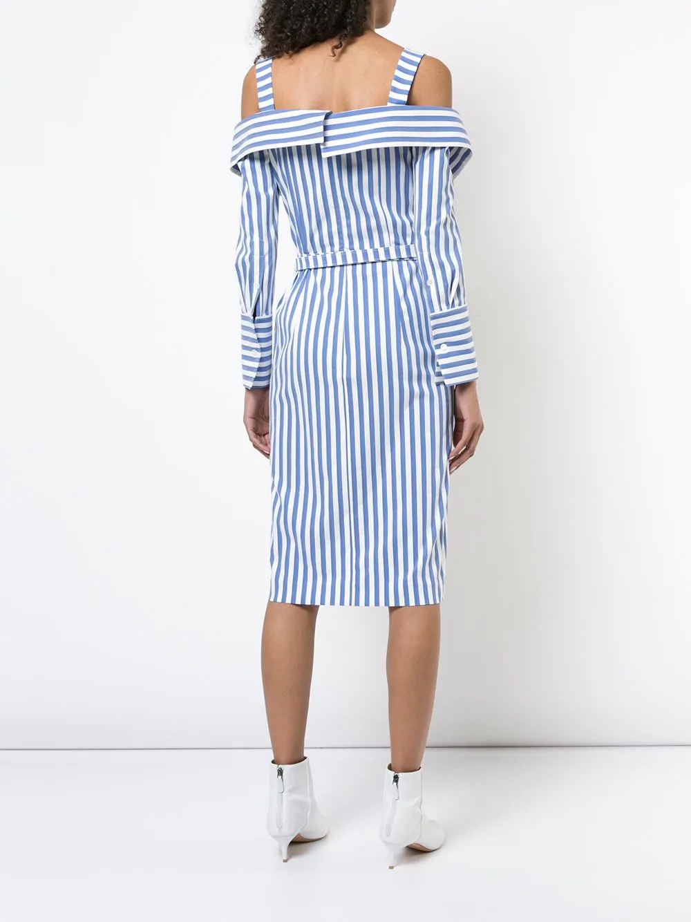 flap front striped dress - 4