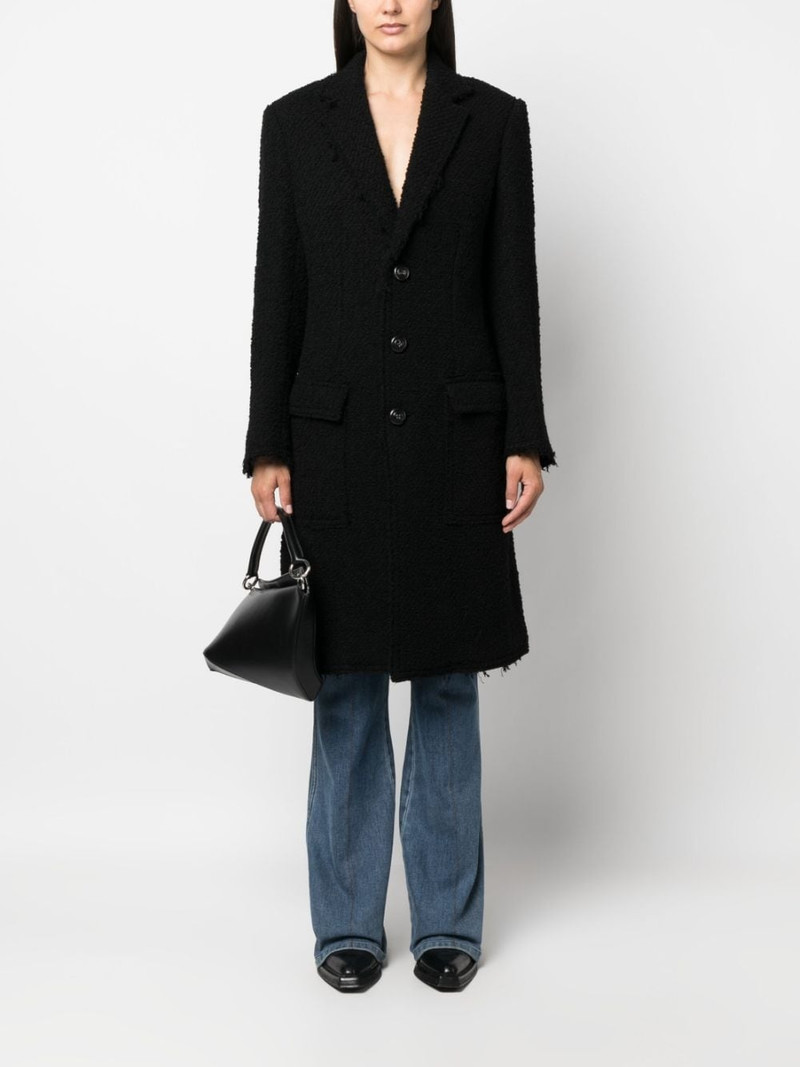 DSQUARED2 single-breasted bouclé coat outlook