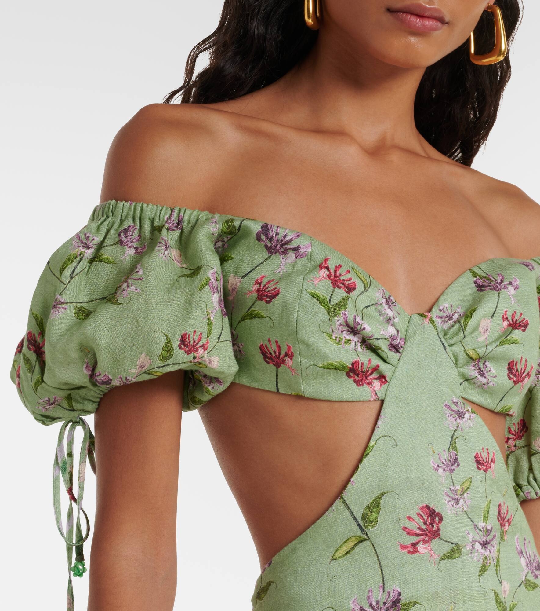 Cielo Honeysuckle floral linen maxi dress - 4