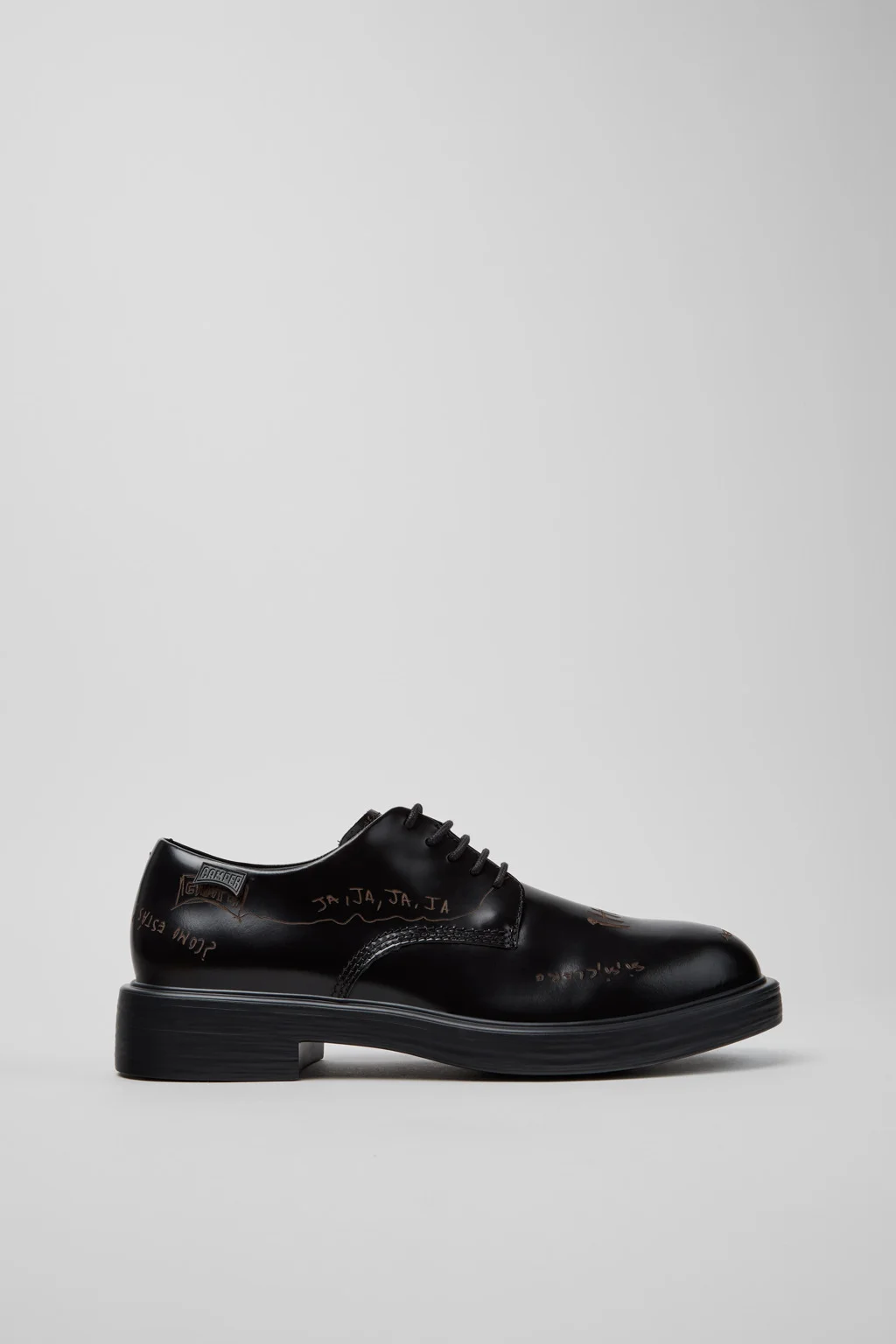 Twins Black Leather Shoes for Men. - 1