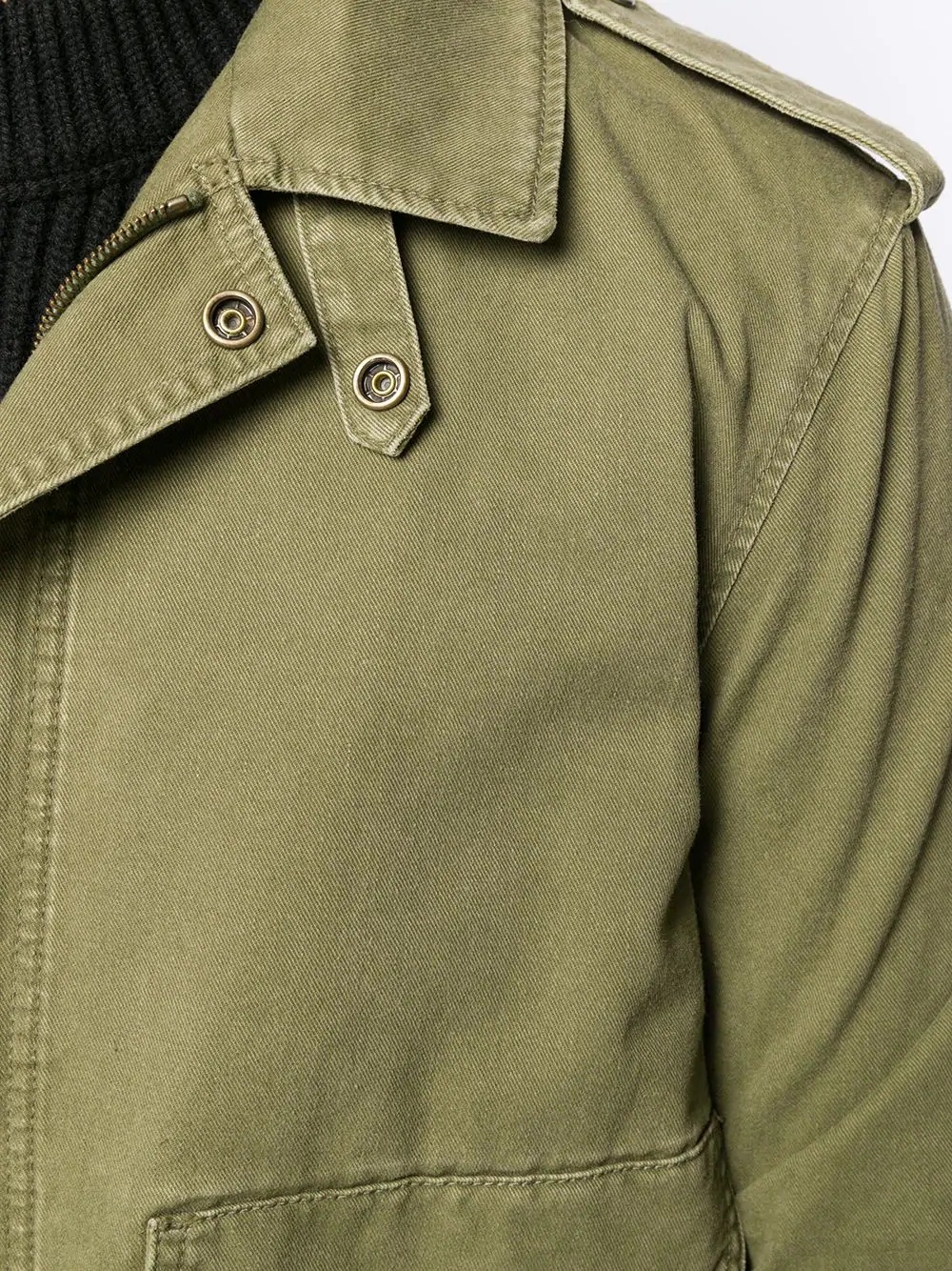 patch pocket detail aviator jacket - 5