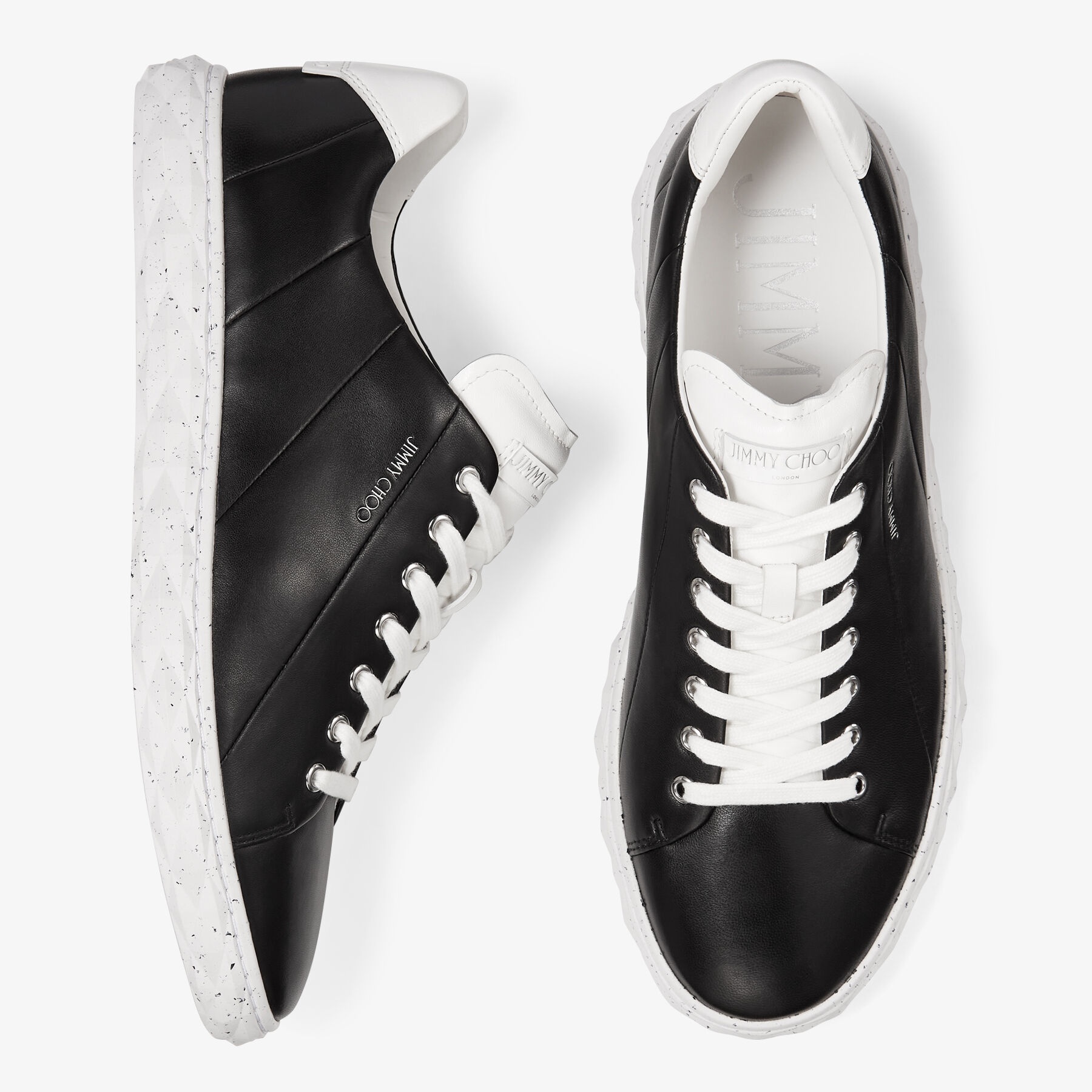 Diamond Light/M
Black Nappa Leather Low-Top Trainers - 4
