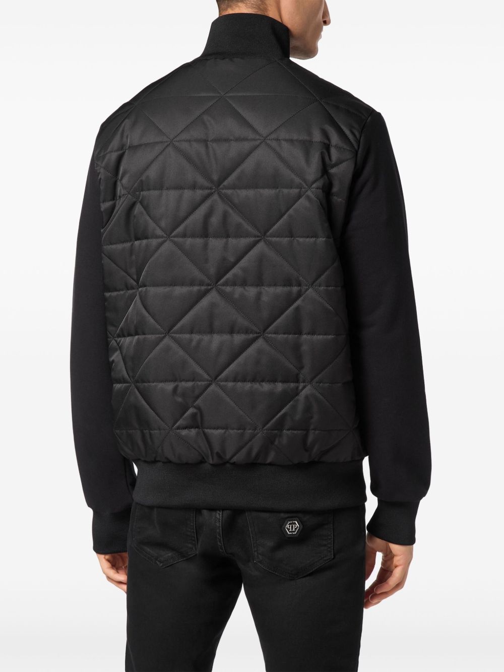 logo-plaque padded jacket - 4