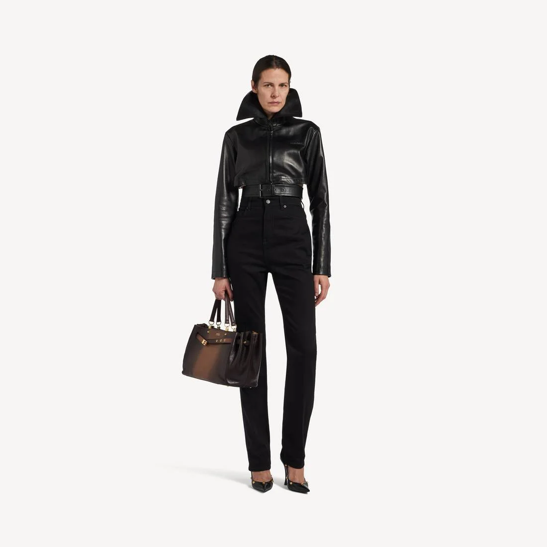 Women's Cropped Jacket in Black - 1
