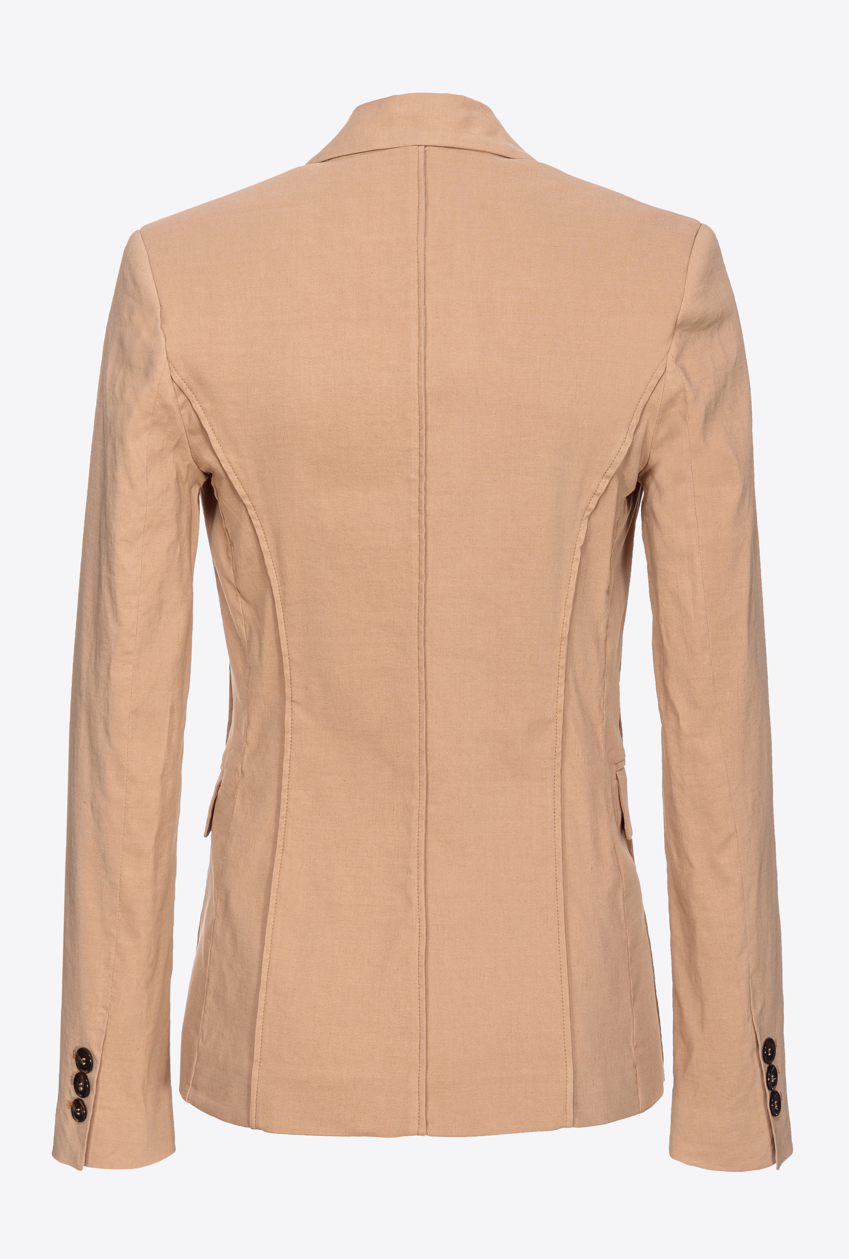 SINGLE-BREASTED STRETCH LINEN BLAZER - 2