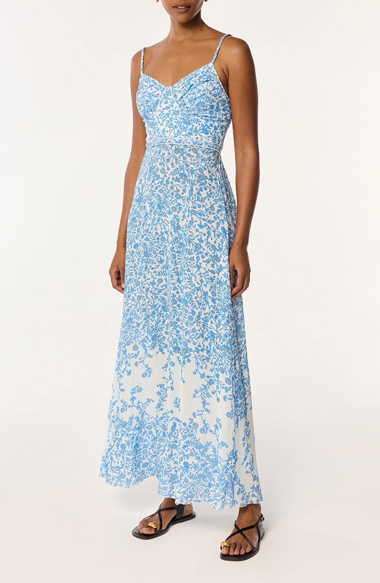 Poupette St Barth Cara Cover-Up Maxi Dress in Blue Lazuli at Nordstrom - 1