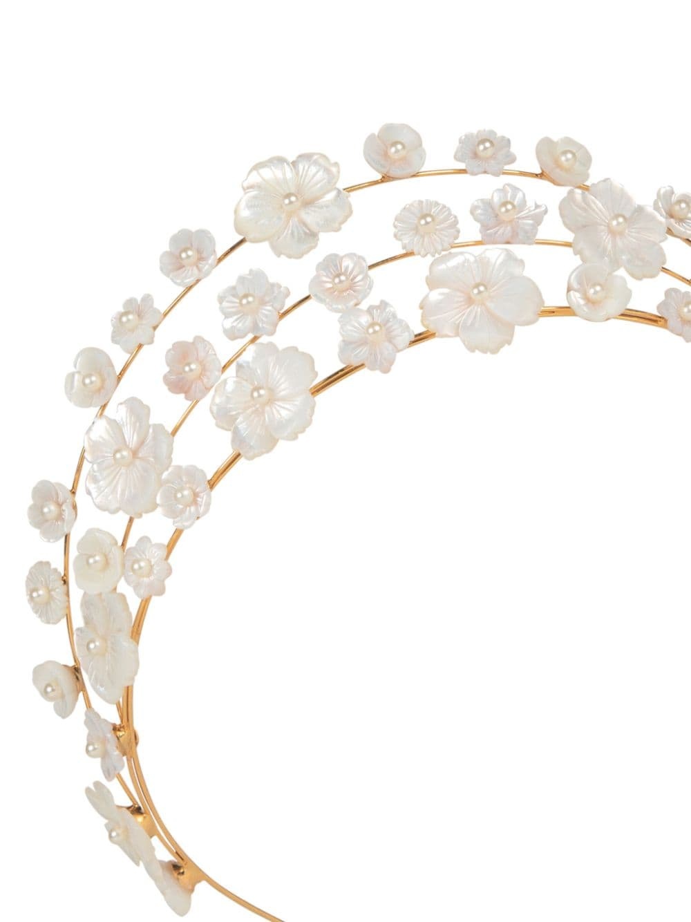 Jenette floral-appliquÃ© crown - 2