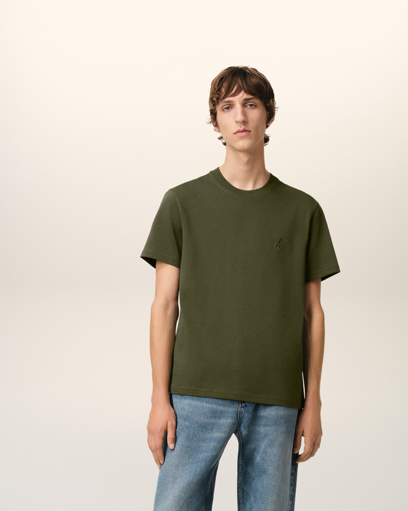 AMI Paris GREEN COTTON AMI DE COEUR T-SHIRT outlook