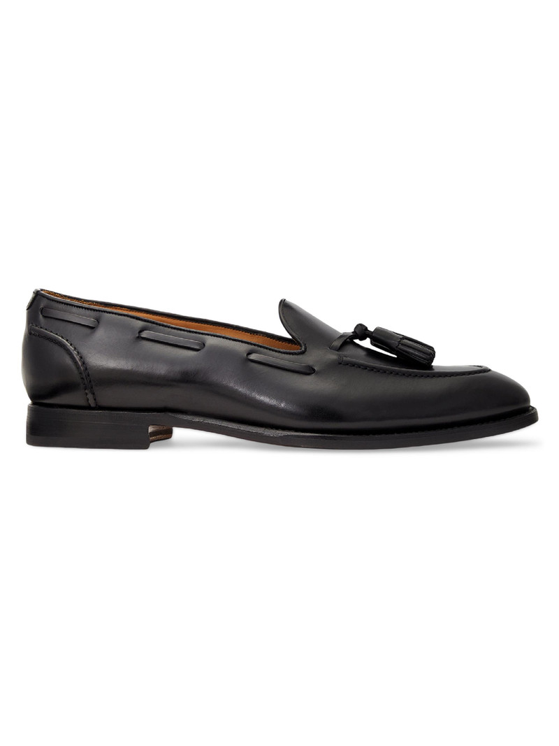Men's Luther Tasseled Leather Loafers - Black 1