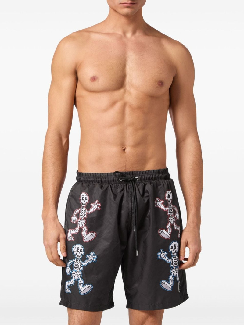 skeleton-print swim shorts 3