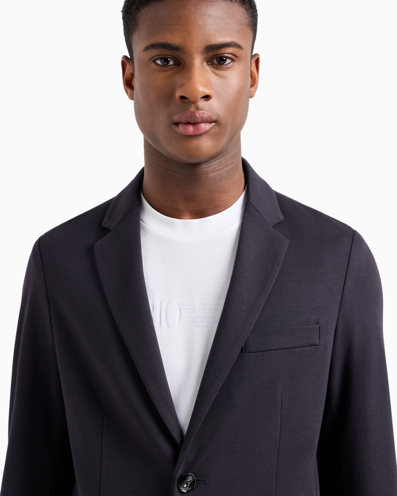 Stitched-jersey single-breasted jacket - 5