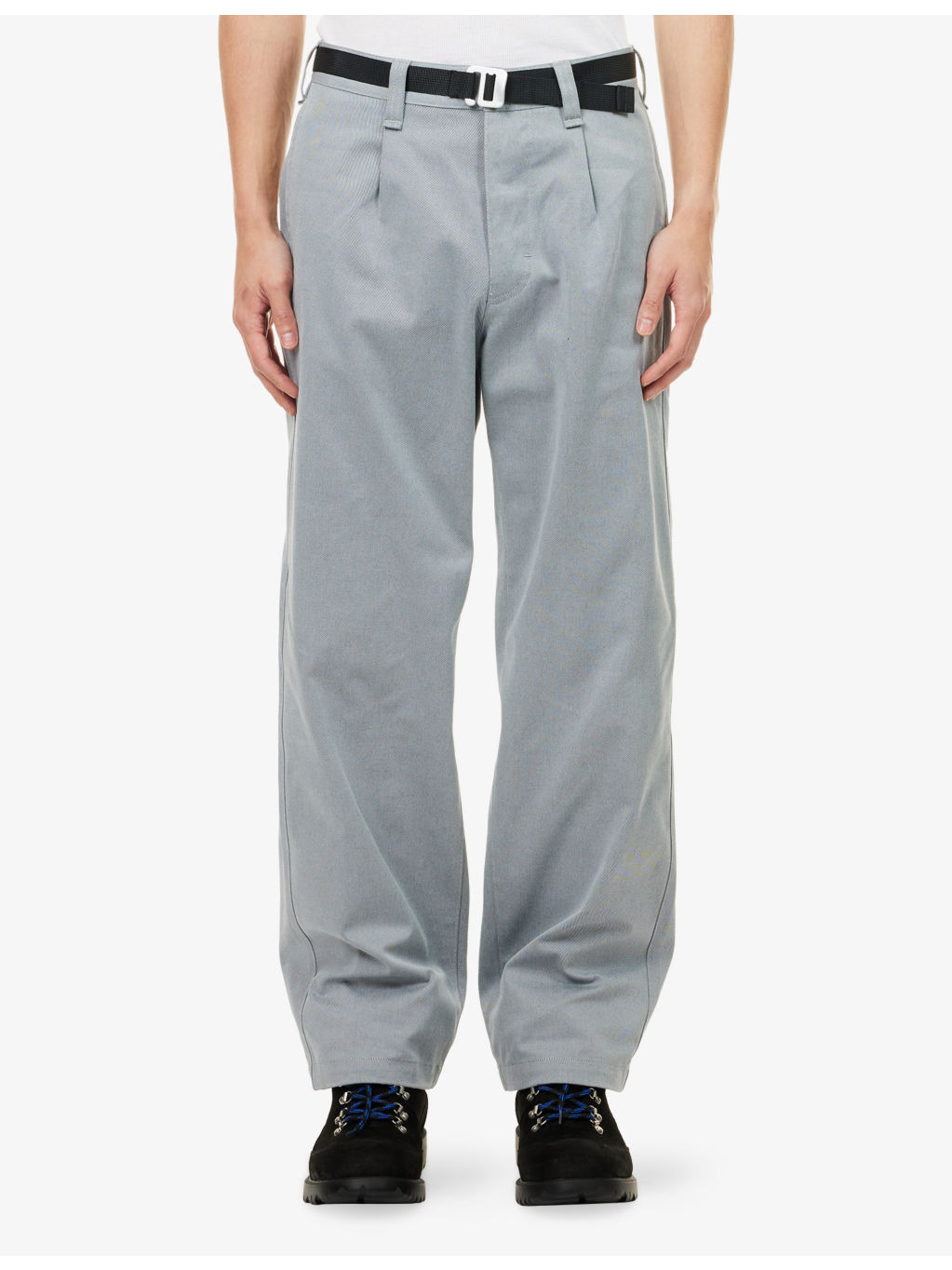 Gabardine Marina Belted Woven Trousers - 3