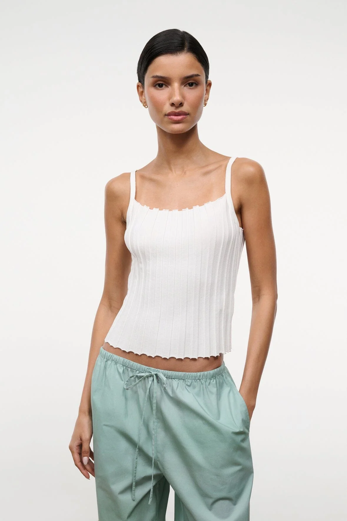 STAUD SKYE TANK IVORY - 1