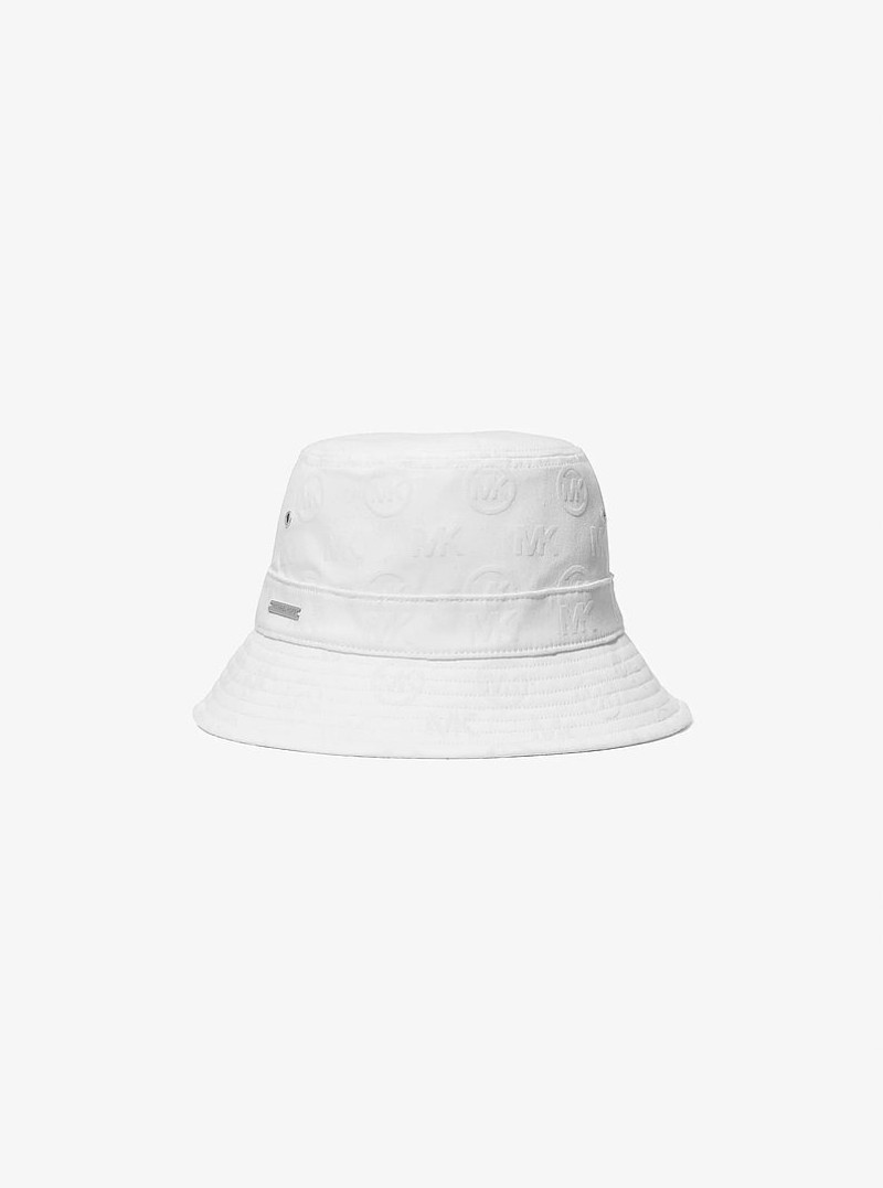 Logo Embossed Stretch Cotton Bucket Hat 1