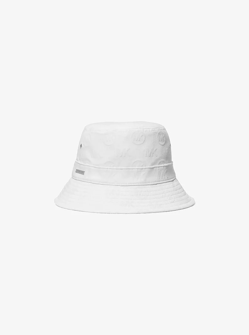 Logo Embossed Stretch Cotton Bucket Hat - 1