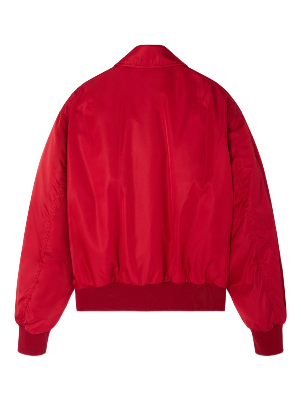 gold-zip ribbed-cuff bomber jacket - 2