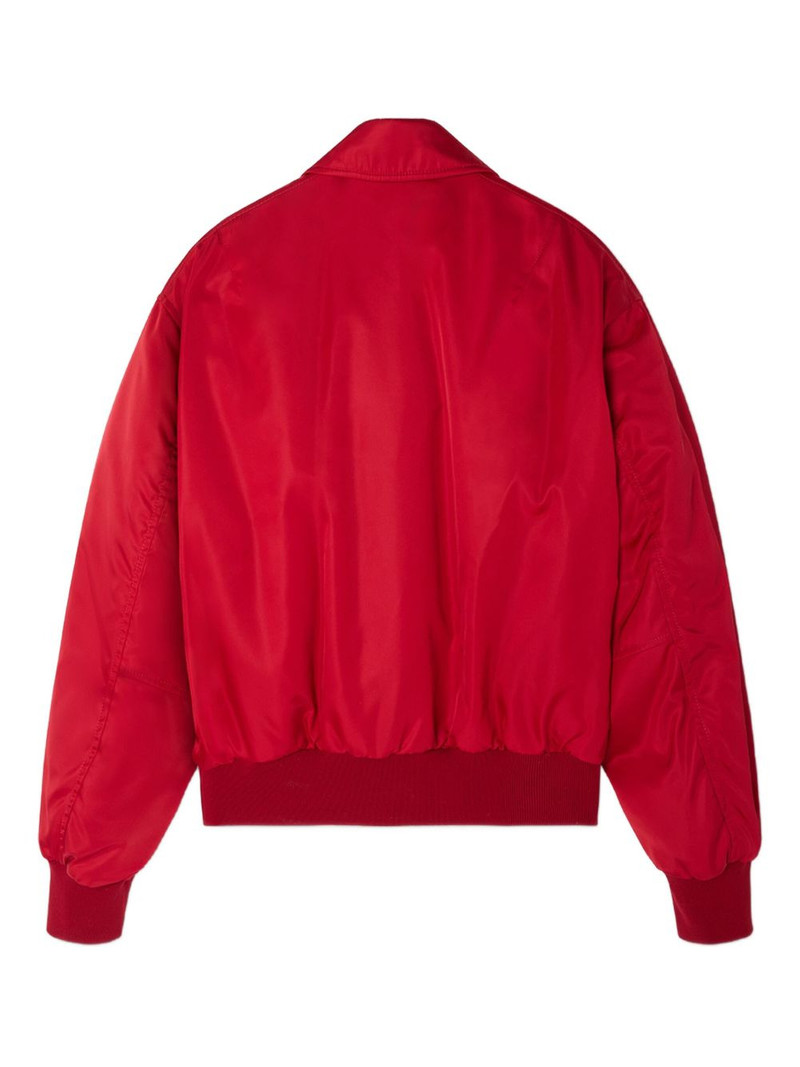 VERSACE gold-zip ribbed-cuff bomber jacket outlook