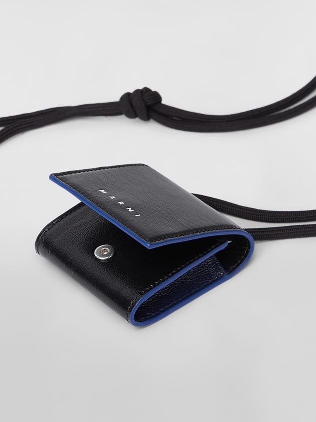 BI-COLOURED CALFSKIN AIRPODS HOLDER WITH ADJUSTABLE NYLON SHOULDER STRAP - 4