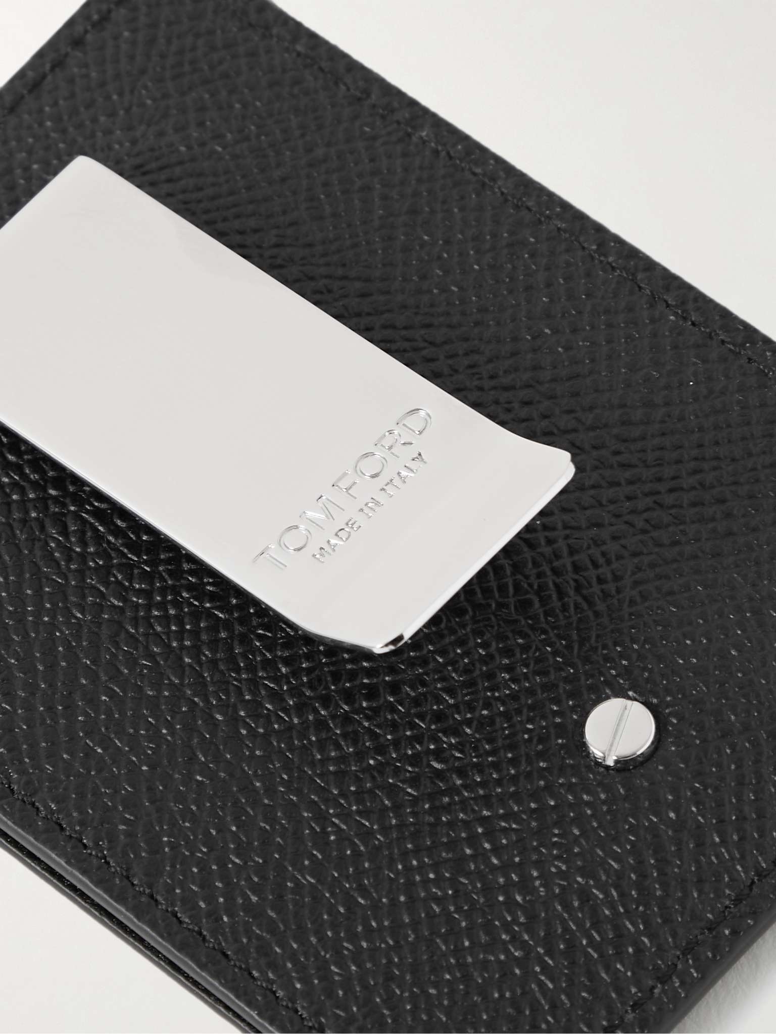 Full-Grain Leather Cardholder with Money Clip - 4