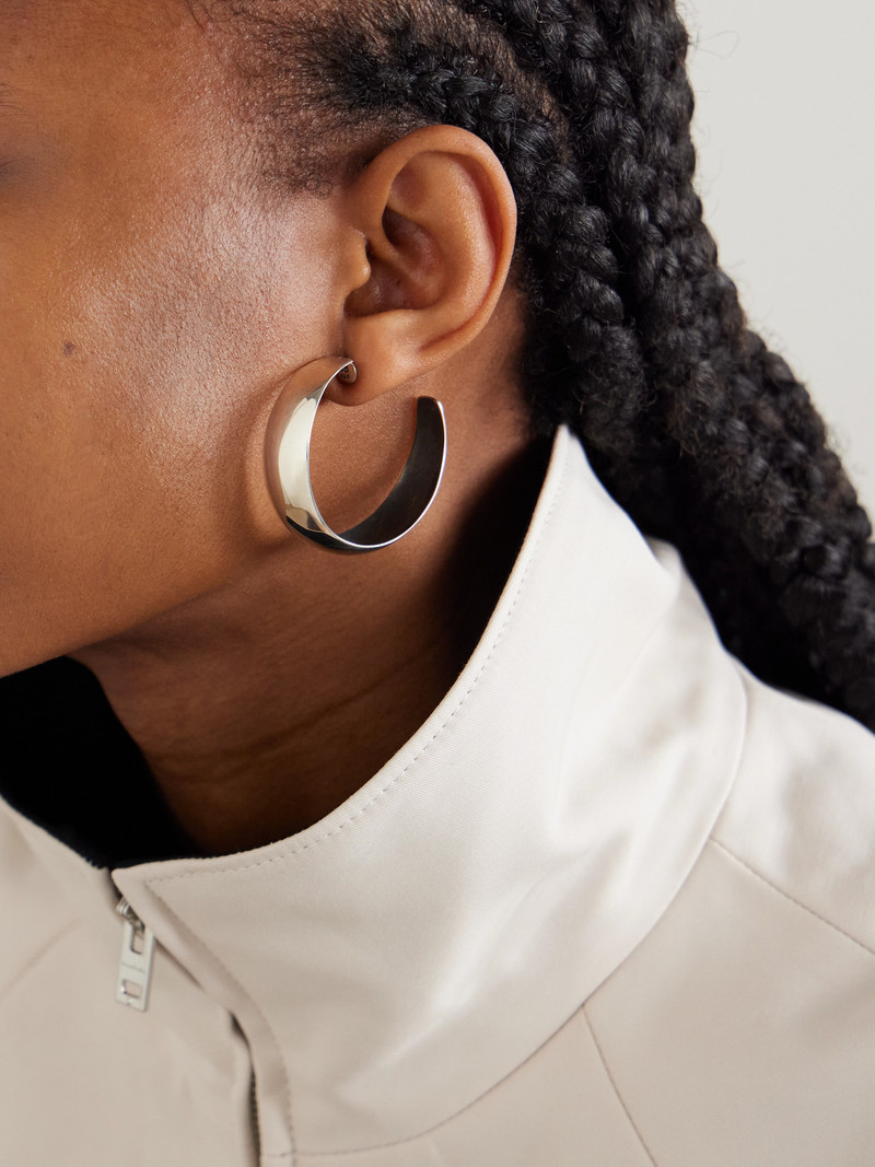 Sophie Buhai Moon Silver Hoop Earrings outlook