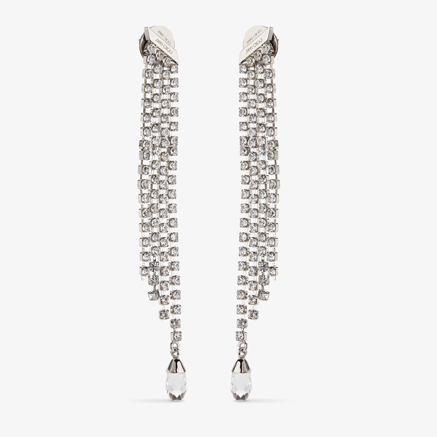 Saeda Fringe Earring
Silver-Finish Crystal Fringe Earring - 2