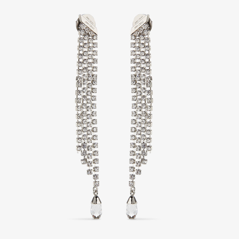 JIMMY CHOO Saeda Fringe Earring
Silver-Finish Crystal Fringe Earring outlook