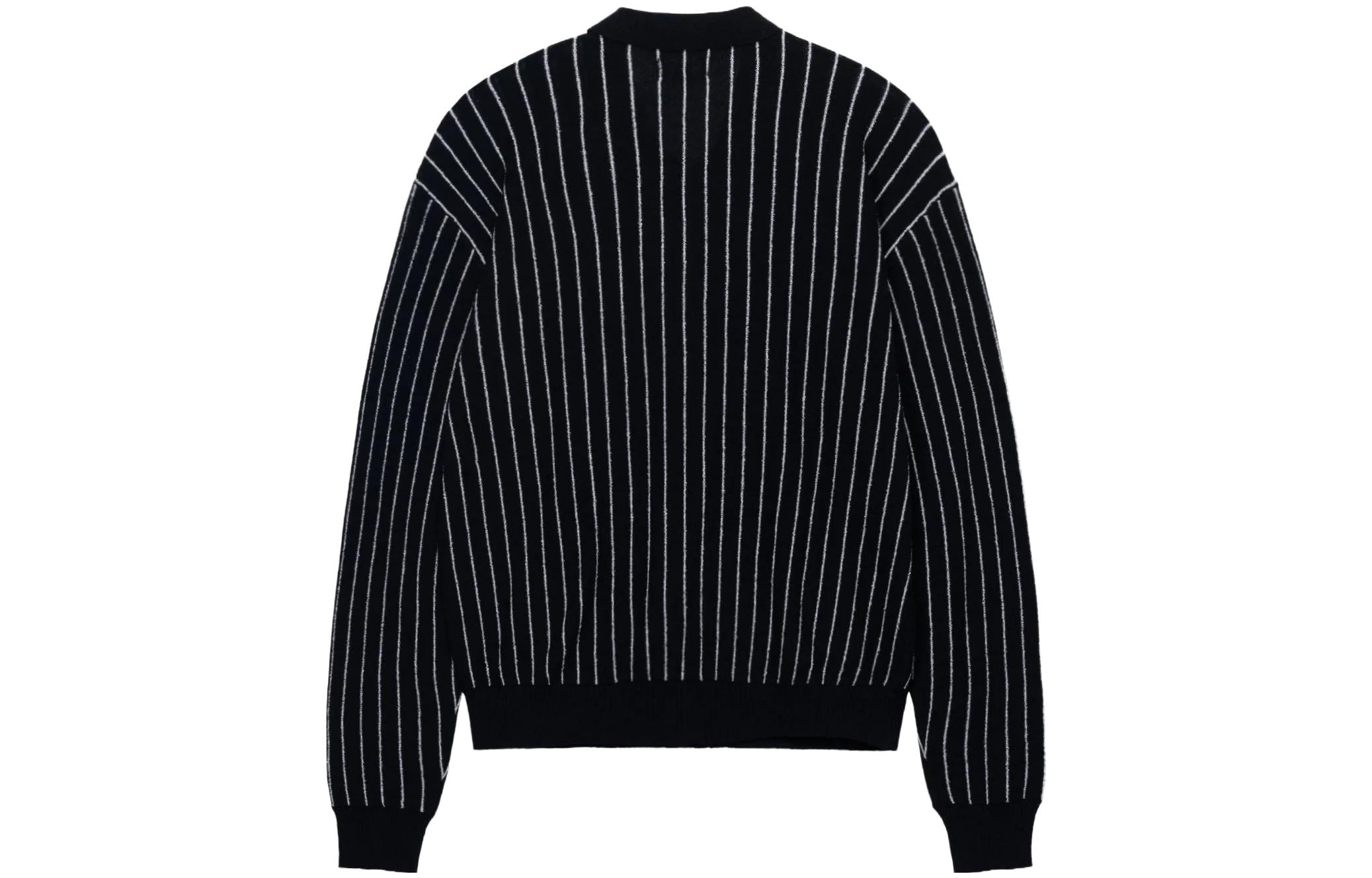 Stussy Light Weight Long-Sleeve Zip Polo 'Black Stripe' 117189 - 3