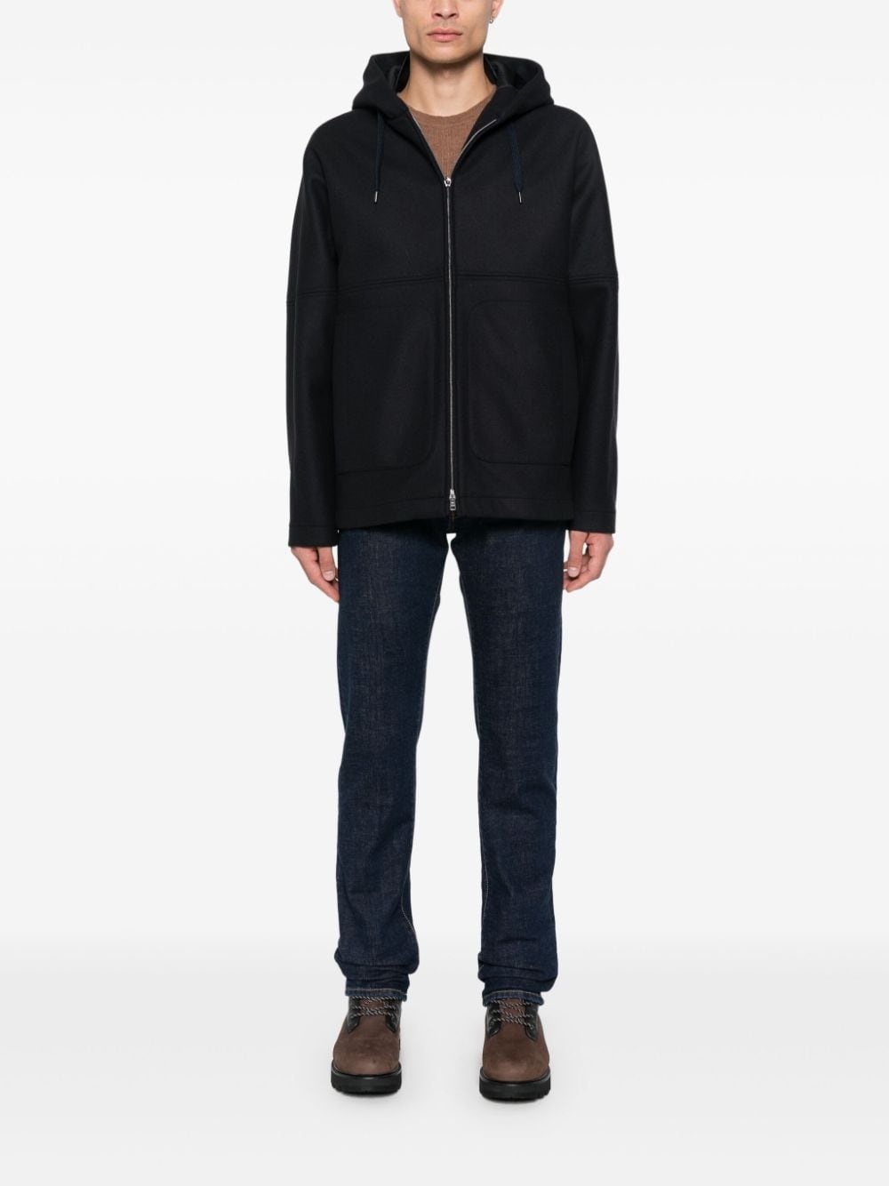 twill hooded jacket - 2