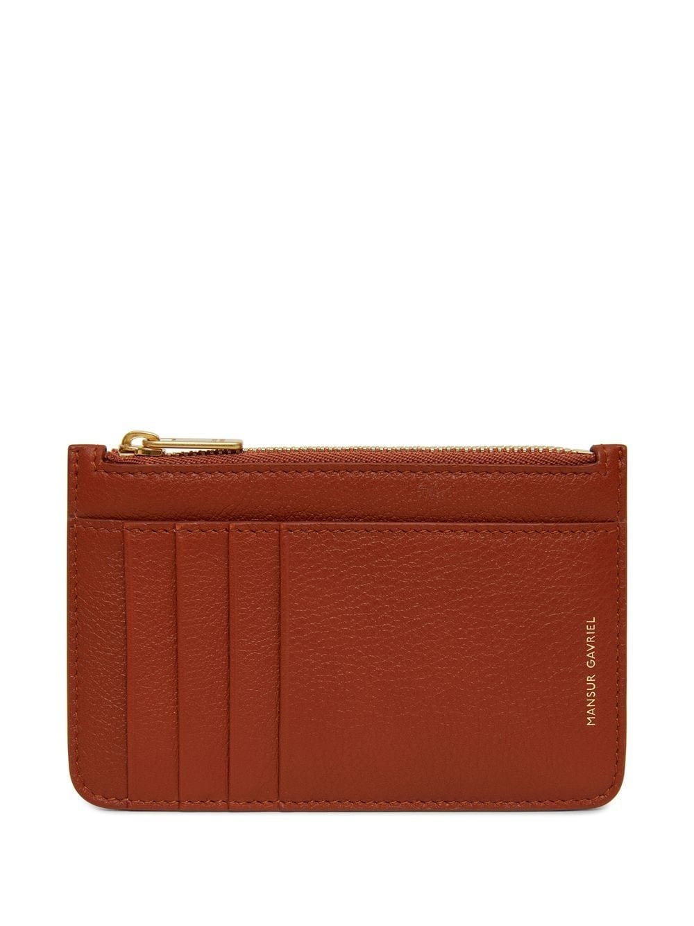 zipped leather cardholder - 1