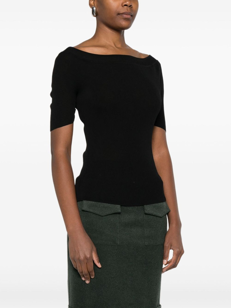 boat-neck ribbed knitted top 3
