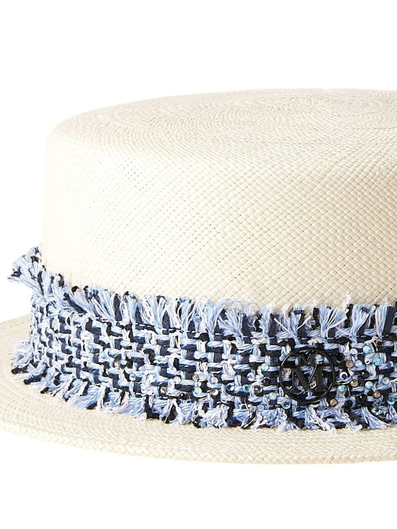 MAISON MICHEL Auguste straw canotier hat outlook