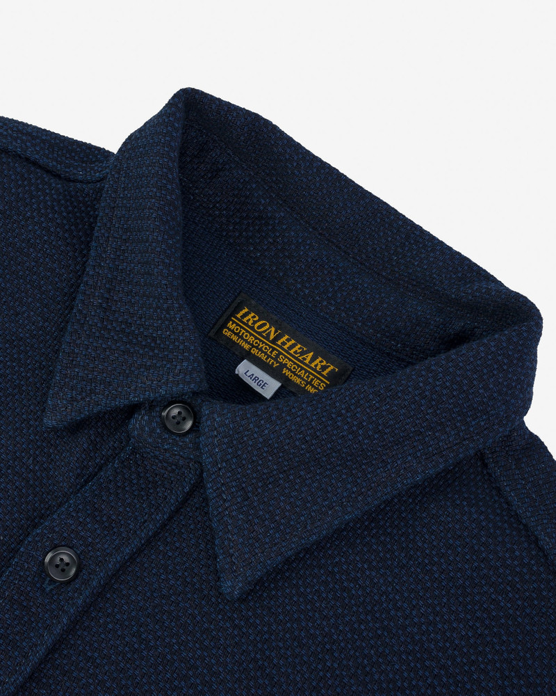 IHSH-380-IND 12OZ DOBBY CLOTH WORK SHIRT - INDIGO 6