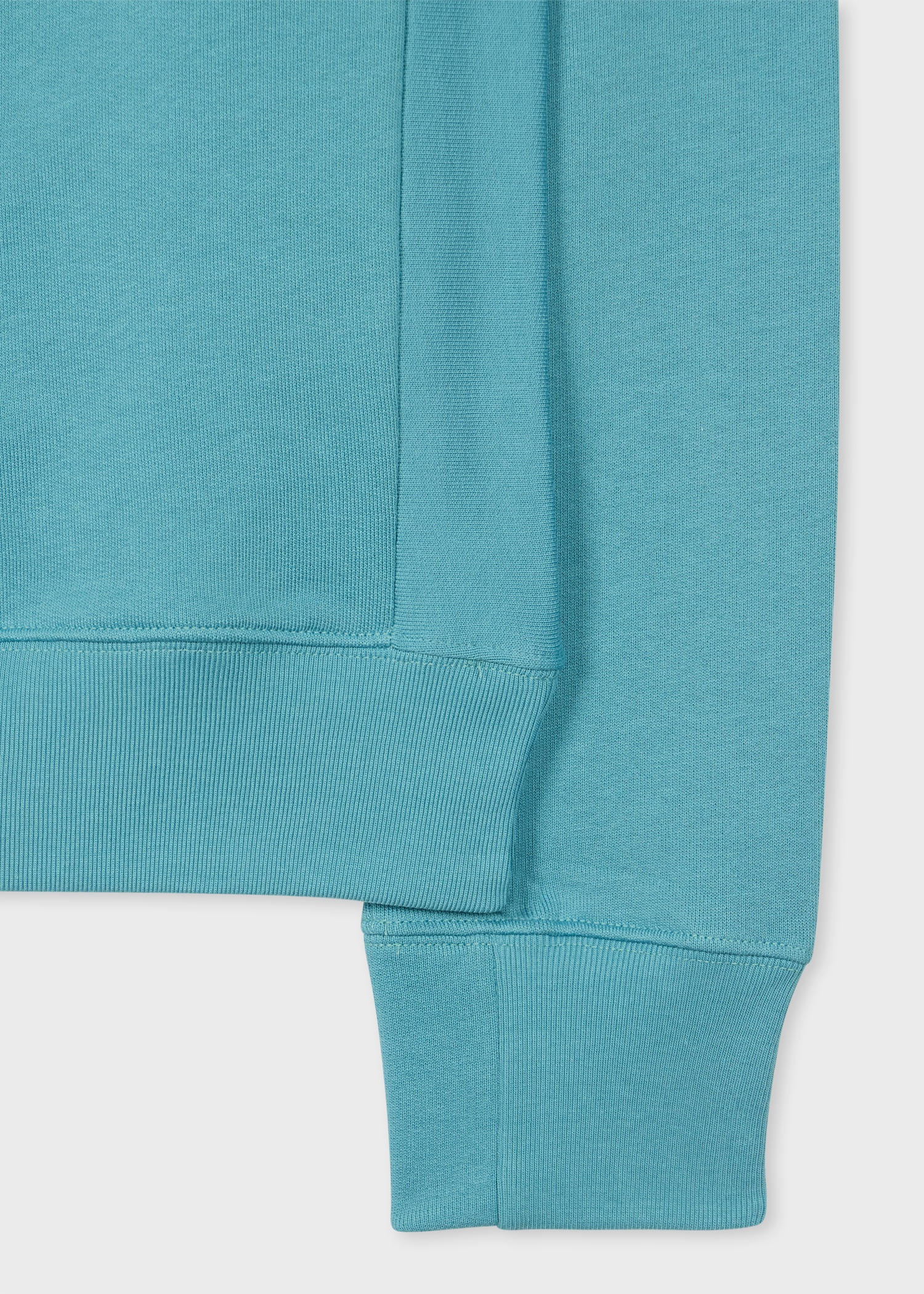 Teal Blue Organic Cotton 'Zebra' Badge Sweatshirt - 2